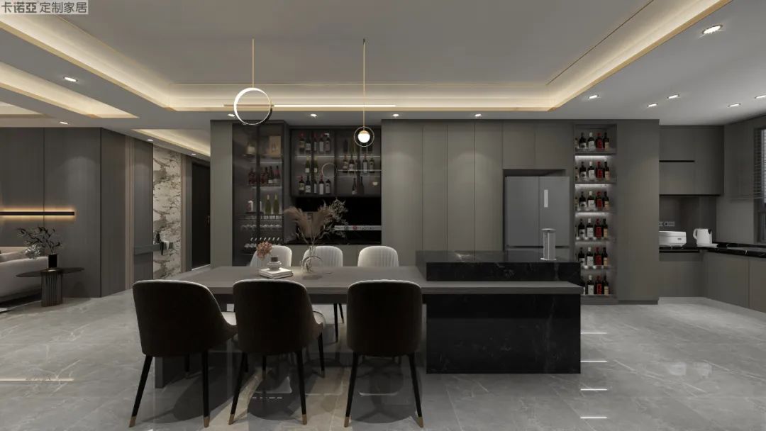 半開放格主打輕量化，可以放置一些展示性高的美酒或裝飾品等